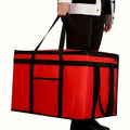 Large Red Insulated Zippered Carry Bag