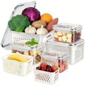 Clear Lidded Food Containers with Vented Colanders