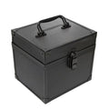 Black Textured Metal Storage Case With Handle