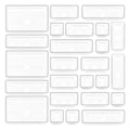 Clear Plastic Drawer Organizer Tray Set in Mixed Sizes