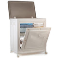 Beige Plastic Storage Chest with Front Door