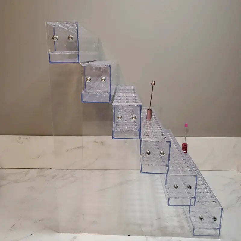 Clear Acrylic Six-Tier Stepped Display Stand